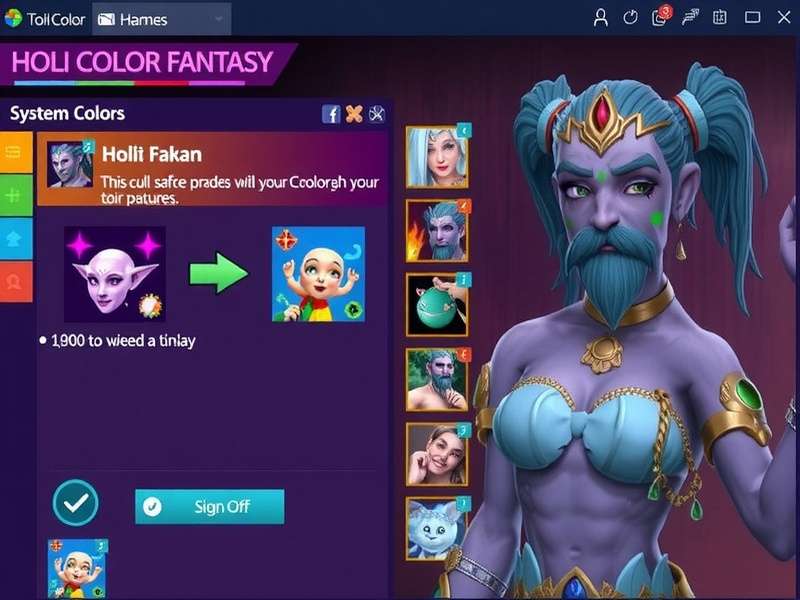 Holi Color Fantasy character customization